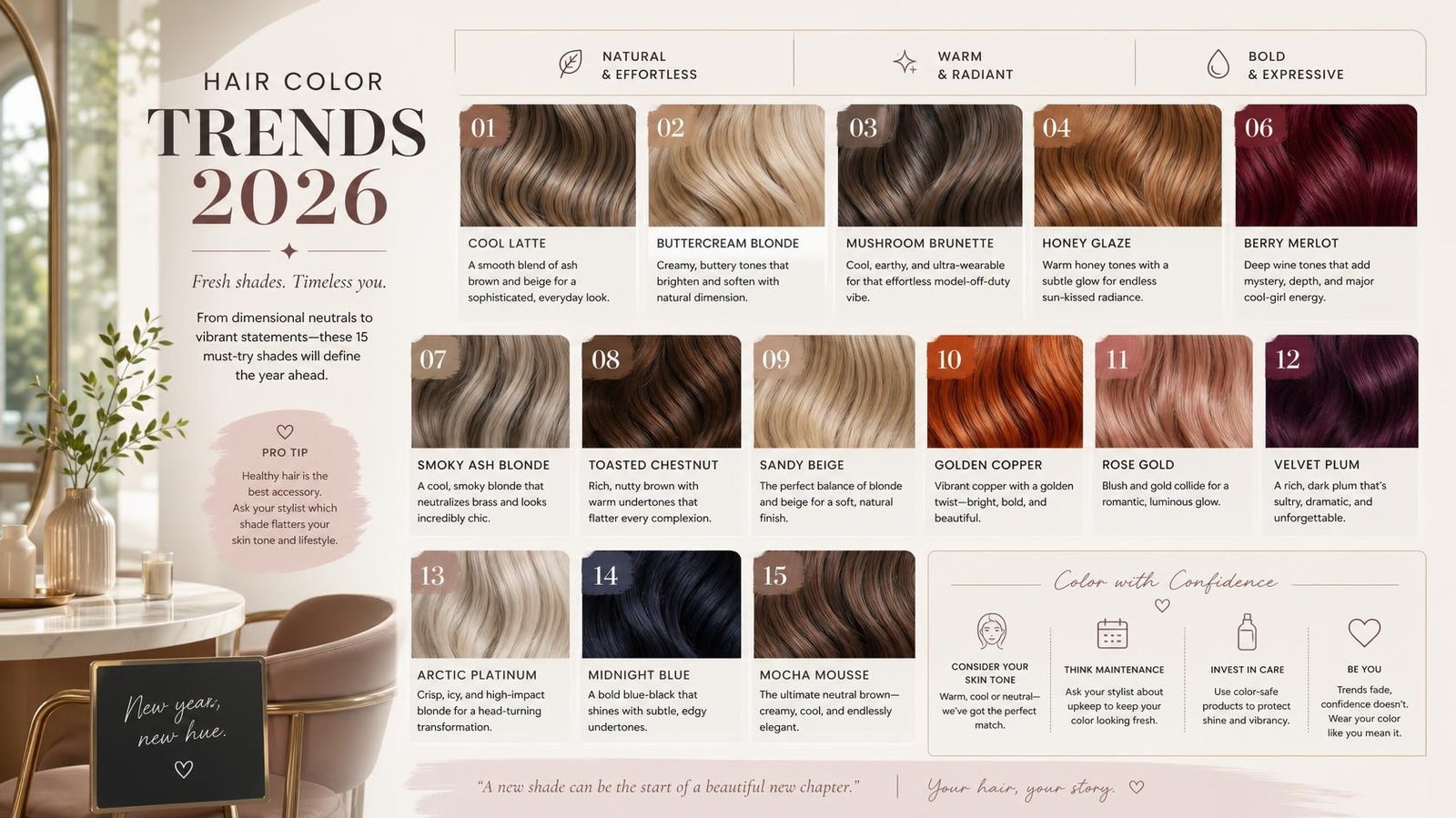 Hair Color Trends 2026_ 15 Shades to Try Now