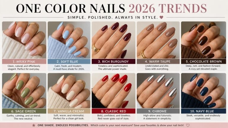 One color nails are having a major style moment in 2026