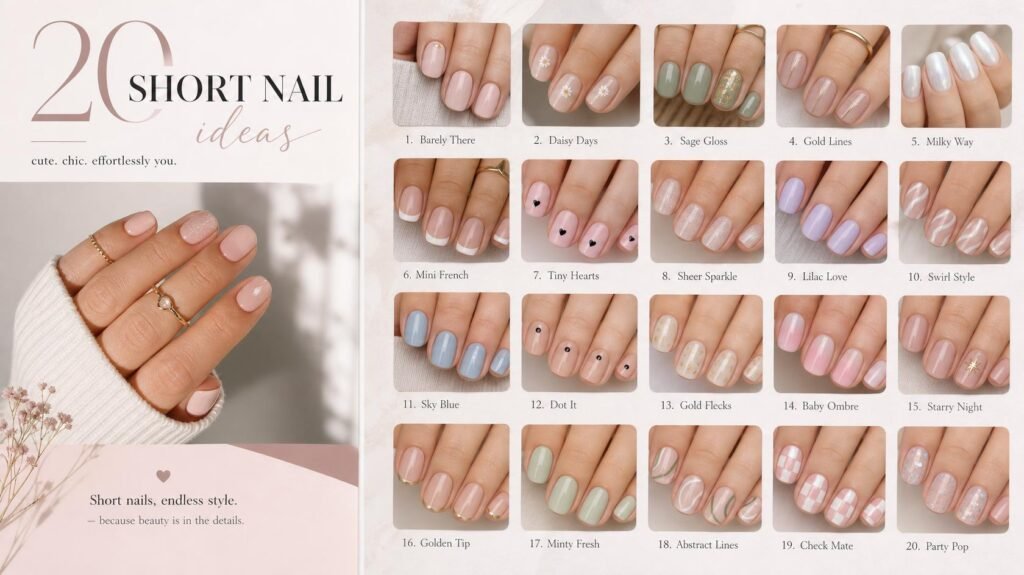 Short Nail Ideas: Cute, Chic Designs for Every Short Shape