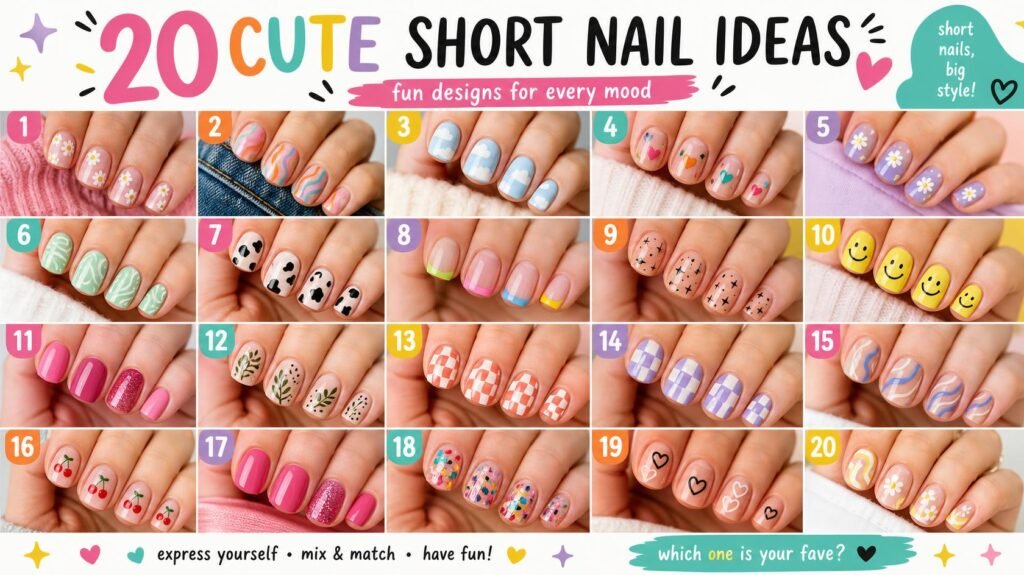 Short Nail Ideas: Cute, Chic Designs for Every Short Shape
