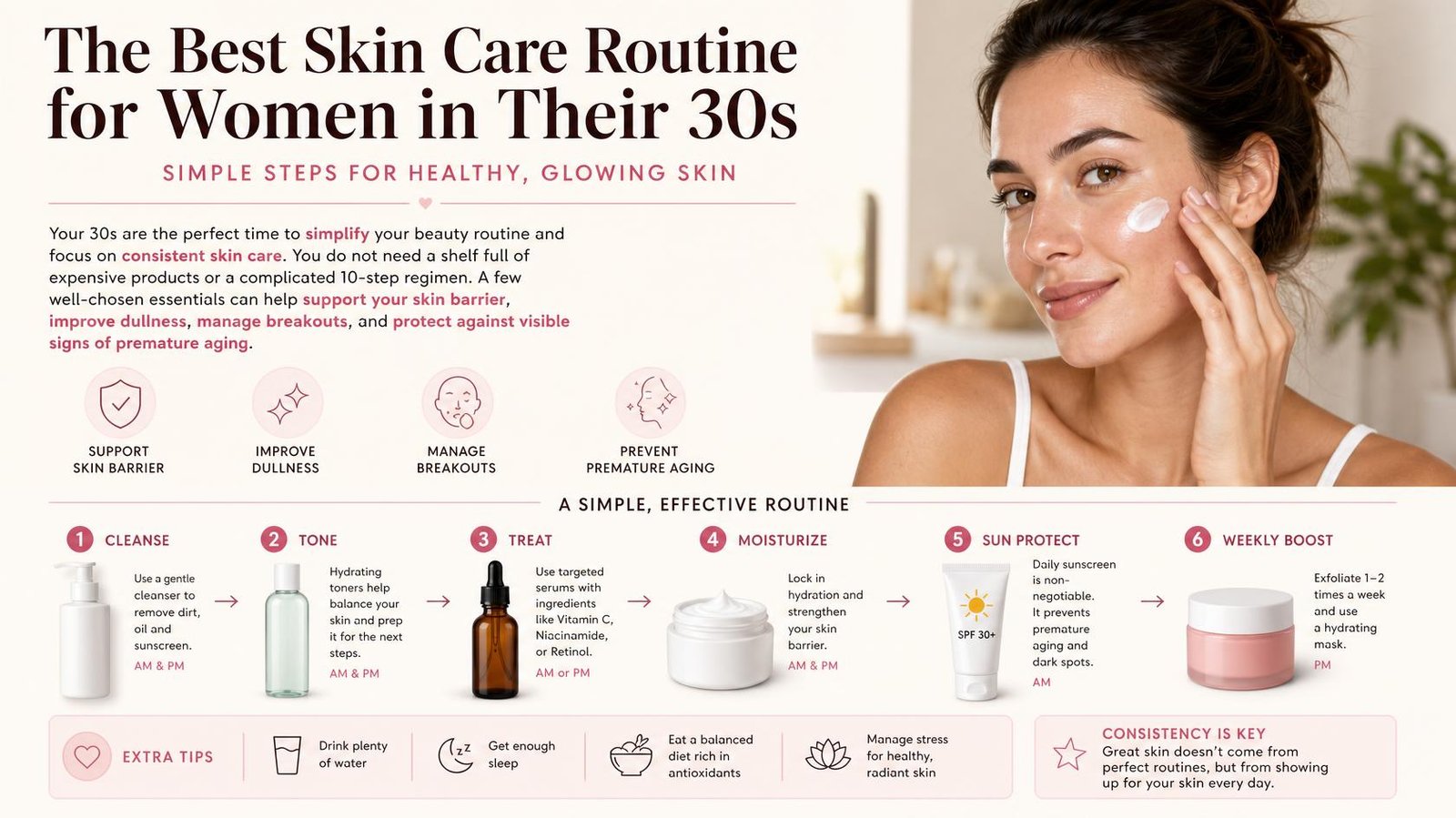 The Best Skin Care Routine for Women in Their 30s_ Simple Steps for Healthy
